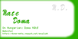 mate doma business card