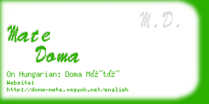 mate doma business card